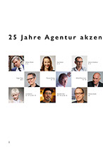 Seiten als Beispiel aus der Imagebroschuere von der Agentur akzent